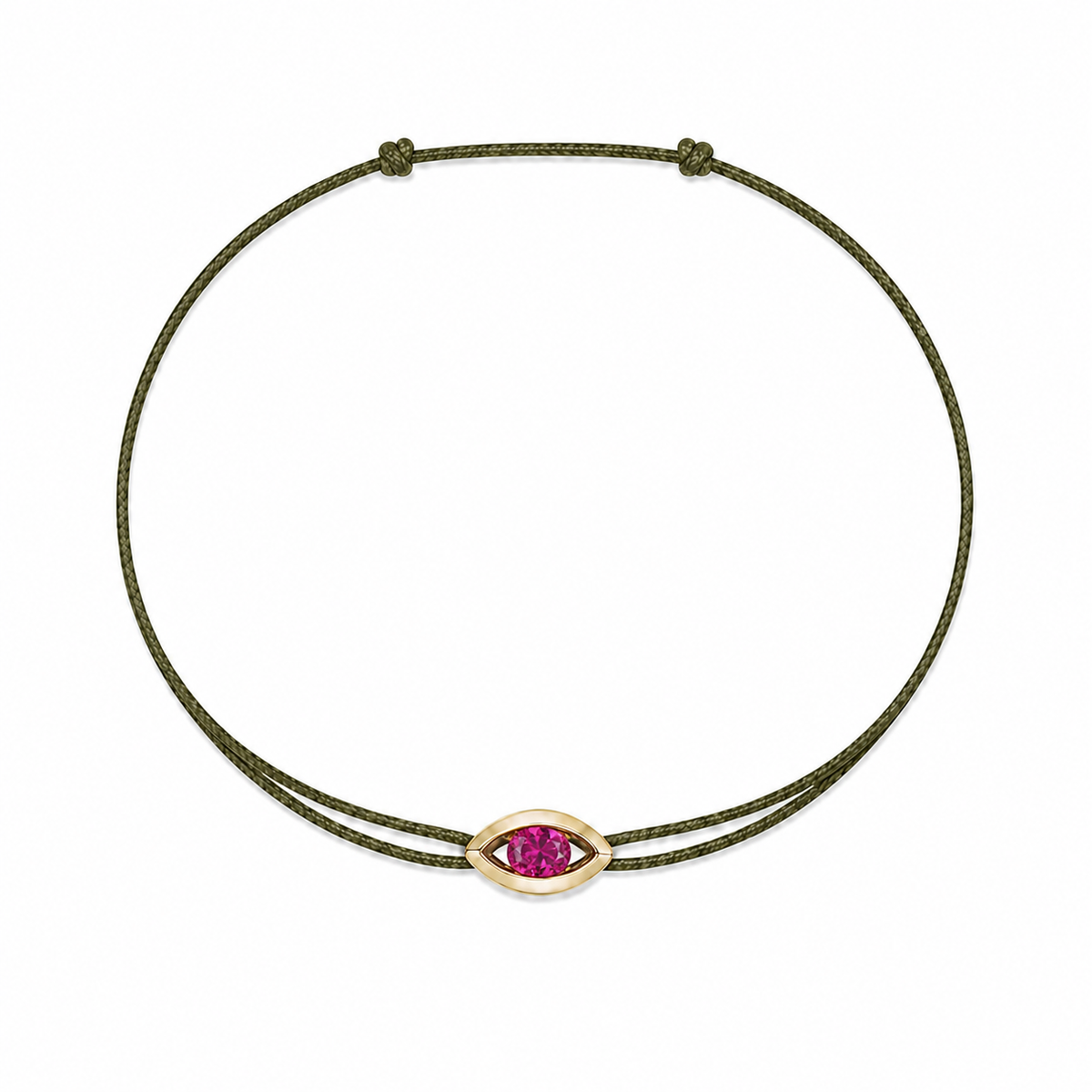 Bracelet cordon Rubis & or jaune 375/1000 – Passion Diamant Platine