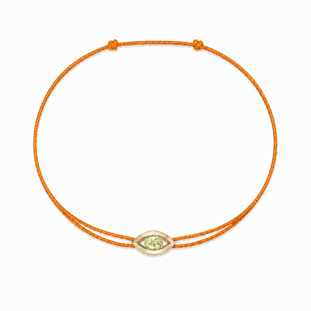 Bracelet cordon Péridot & or jaune 375/1000 – Passion Diamant Platine