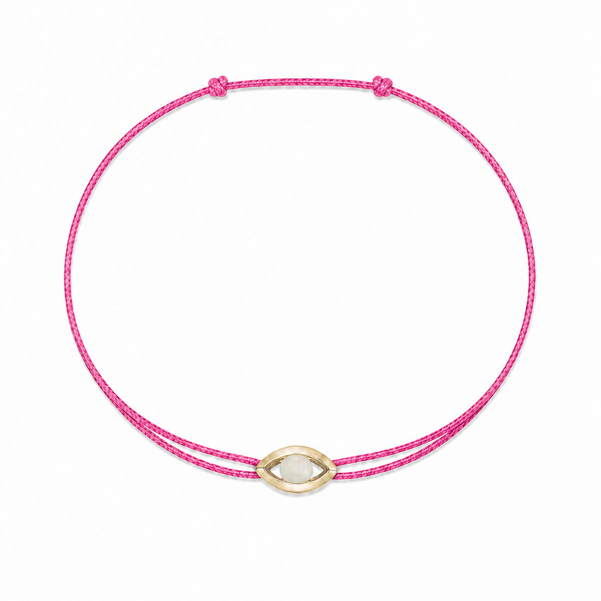 Bracelet cordon Pierre de lune & or jaune 375/1000 – Passion Diamant Platine