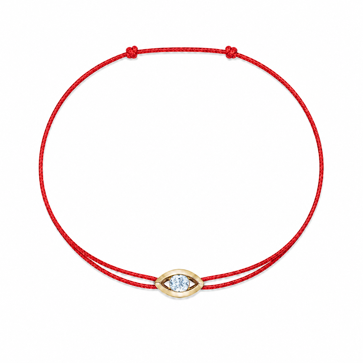 Bracelet cordon Aigue-Marine & or jaune 375/1000 – Passion Diamant Platine