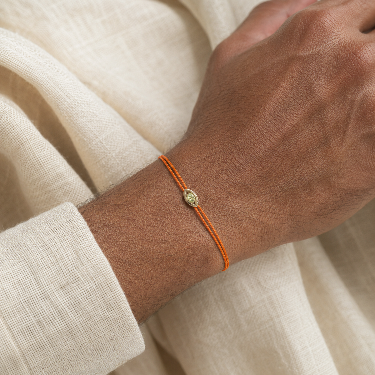 Bracelet cordon Péridot & or jaune 375/1000 – Passion Diamant Platine