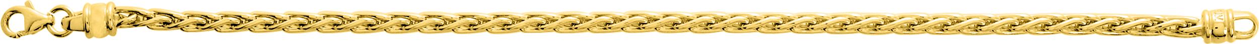 Bracelet plaqué or jaune maille palmier longueur 19 cm