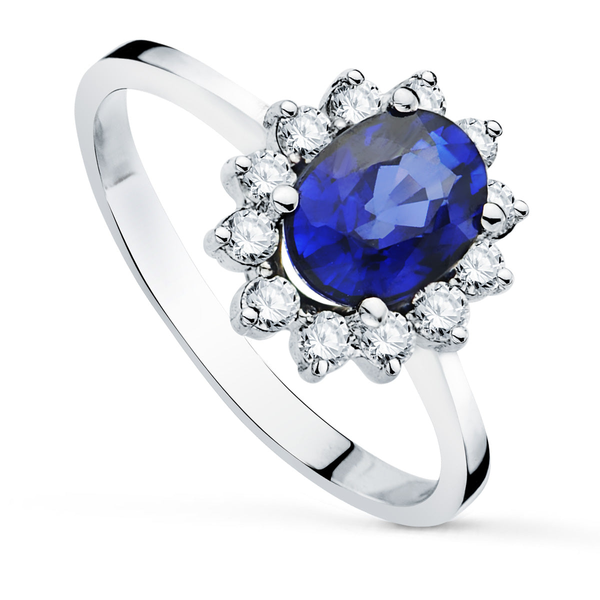 Bague saphir & diamants en or 18 carats