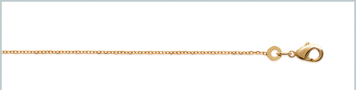 Chaine plaqué or jaune maille gourmette, longeur 40 cm
