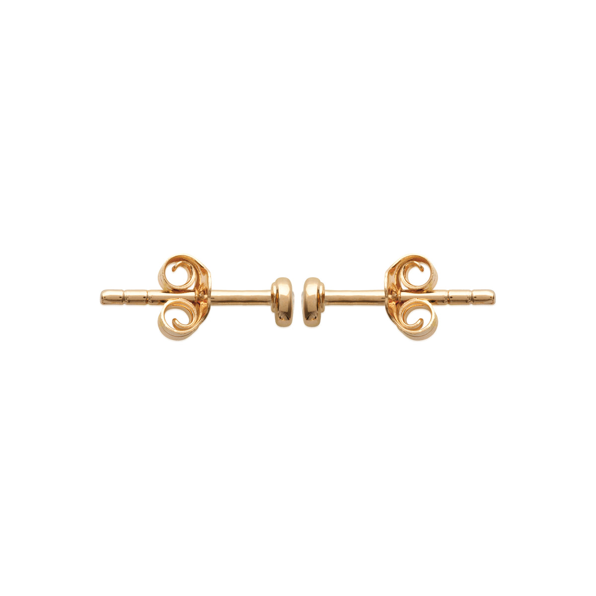 Boucles d'oreille en plaqué or avec oxydes blancs sertis clos de 2 mm