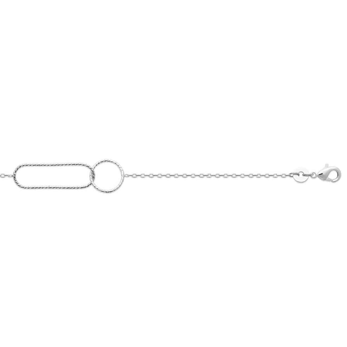 Bracelet Entrelacé En Argent 925 Rhodié Avec Zirconium - Garanti Sans Nickel - Neuf Avec étiquettes