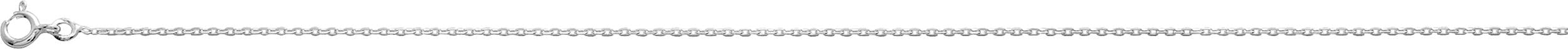 Chaine en argent rhodié 925/1000 maille forçat longueur 45 cm, diamètre 1.5 mm