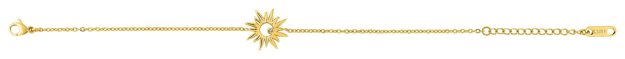 Bracelet en acier doré avec soleil et un OZ
