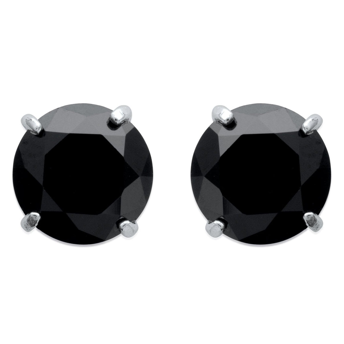 Boucles D’Oreilles Homme Viking Runes Argent 925 – Clous Asymétriques Zircon Noir 8mm – Style Runique Talisman