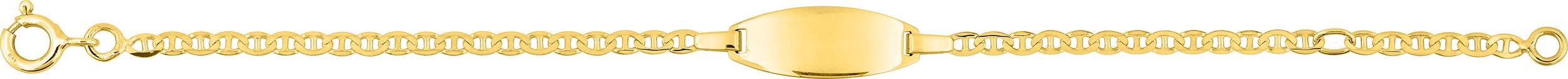 Gourmette Bébé Or 375 Maille Marine Longueur 14 cm