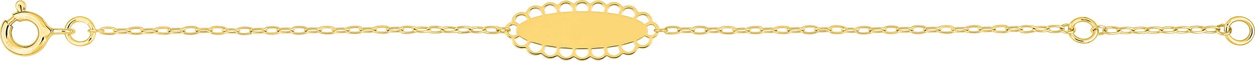 Gourmette Bébé Or Jaune 750 Longueur 14 Cm Bijou Enfant