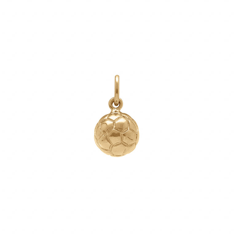 Pendentif Plaqué Or Petit Ballon De Football Avec Chaîne