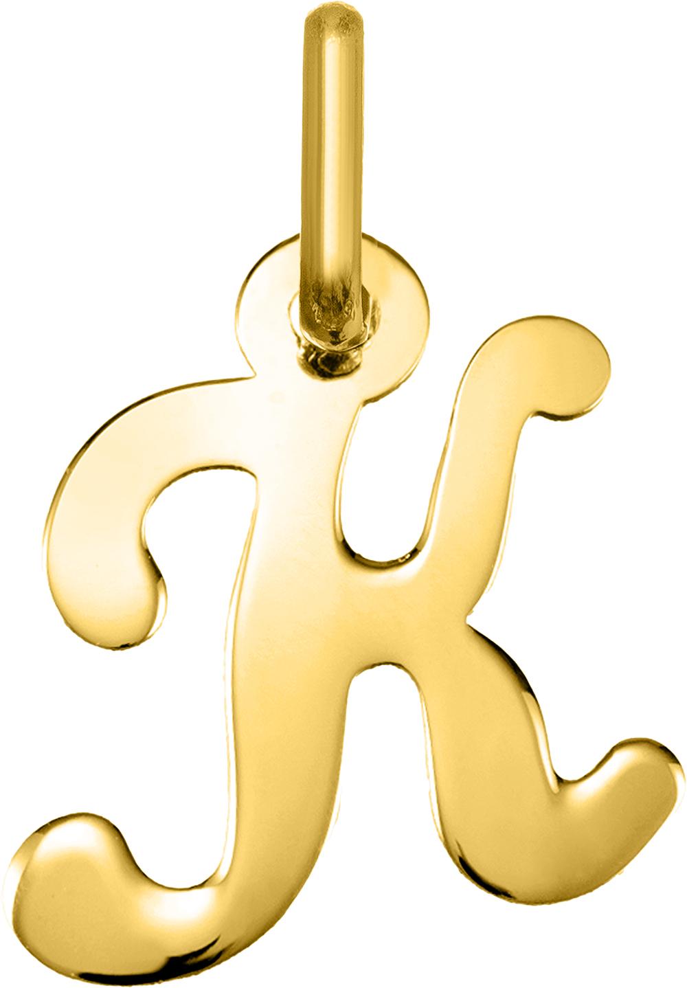 Pendentif Or Jaune 9K Lettre K