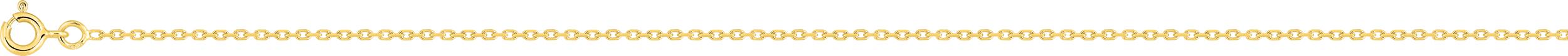 Chaine en or jaune 375 maille forçat de longueur 45 cm et épaisseur 1.45 mm