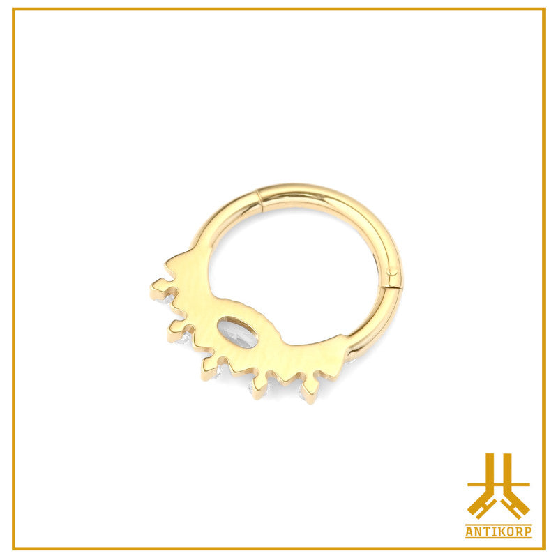 Piercing Anneau Titane 1,2x10mm Hypoallergénique Design Moderne