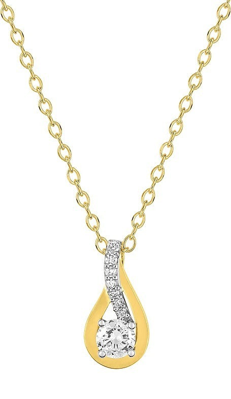 Collier Aloïze – Plaqué Or Jaune 3 Microns Et Oxydes De Zirconium Longueur 42 Cm
