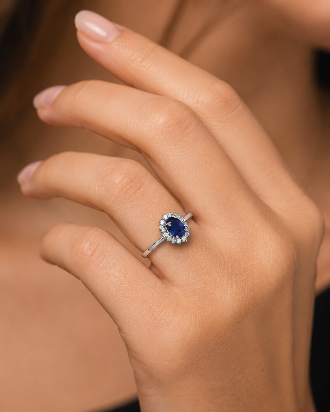 Bague saphir & diamants en or 18 carats