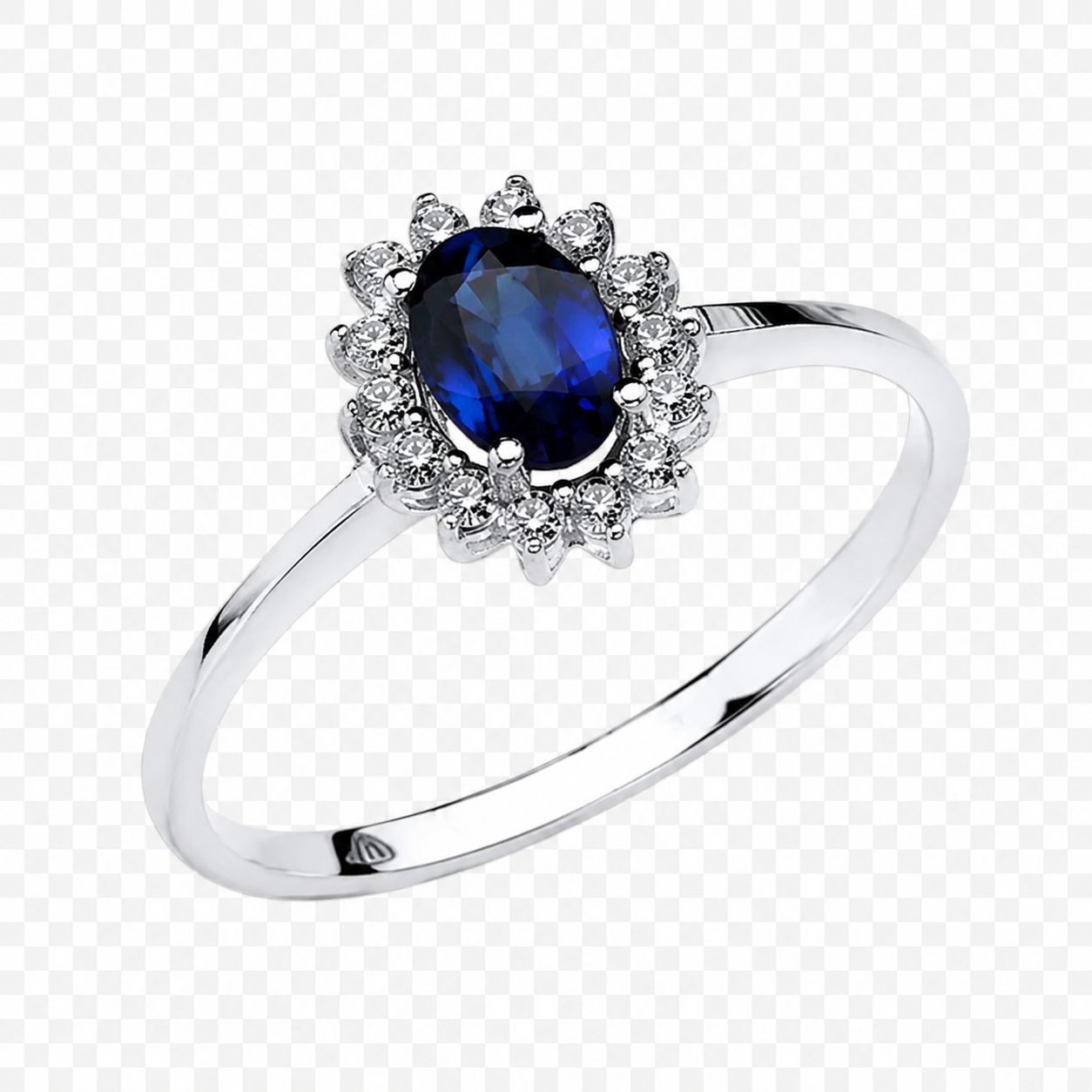 Bague saphir & diamants en or 18 carats