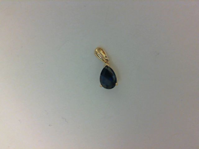 Pendentif Solitaire Saphir – Or jaune 750, fabrication française