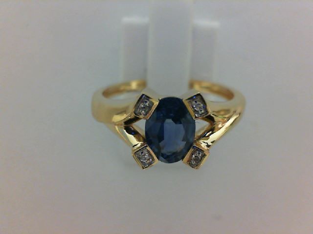 BAGUE ORJ 750° SAPHIR 1.00ct DIA 0.016ct