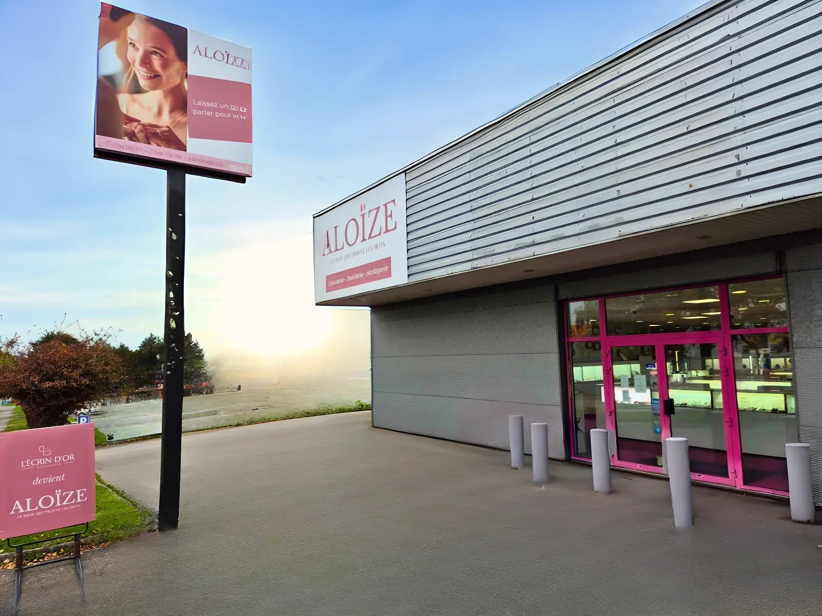 Devanture réelle de la bijouterie Aloïze à Lorient