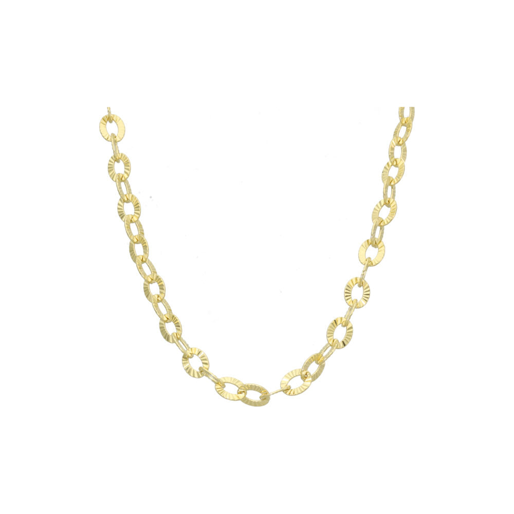 Collier Argent Doré Maillons Diamantés ORUS Bijoux