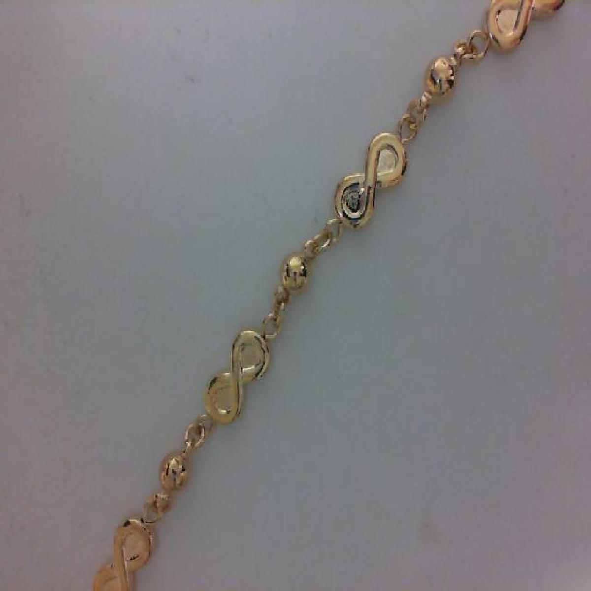 Bracelet Maille Fantaisie Motif Ovale Héraldique Gravé et Poli – Plaqué Or 1 Micron