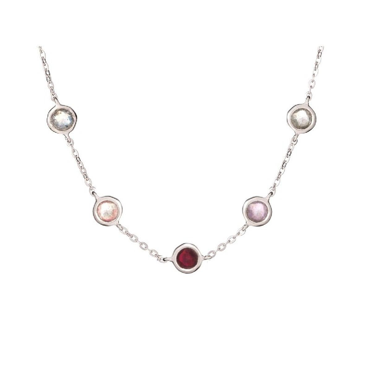 Collier Souple Améthyste Facettée Violet Clair À Facettes Multiples – Argent 925