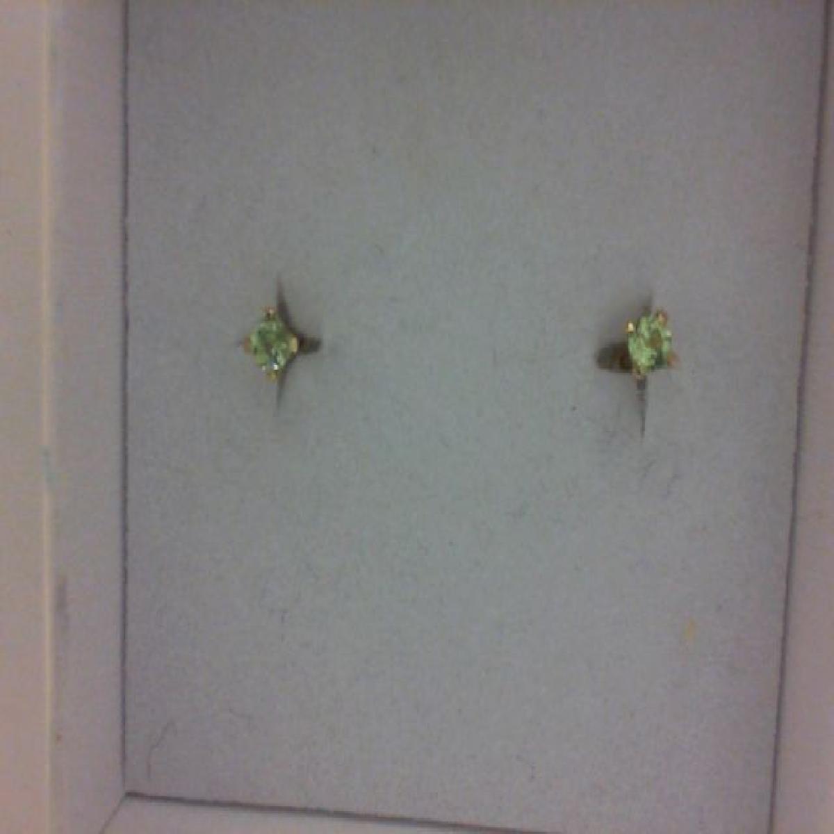 Boutons sertis de pierres de couleur destinés à la boutonnière et à la bijouterie – AU375 – Peridot