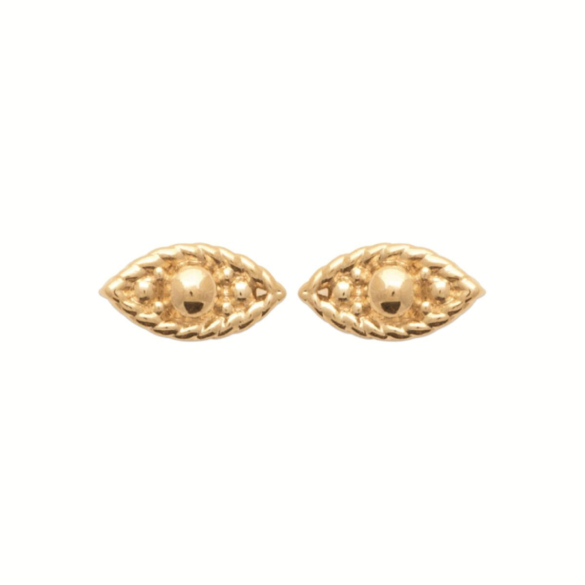 Boutons d'oreille ALOÏZE Modèle Éclipse Gravable Collection Privée Signature - Or 18 carats