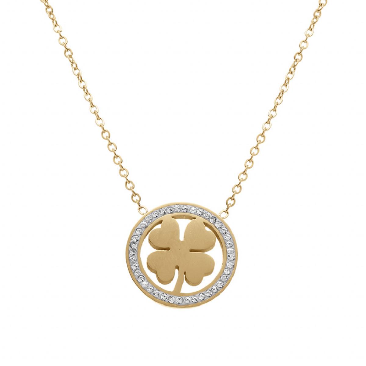 Collier Simple P. Blanches – Acier