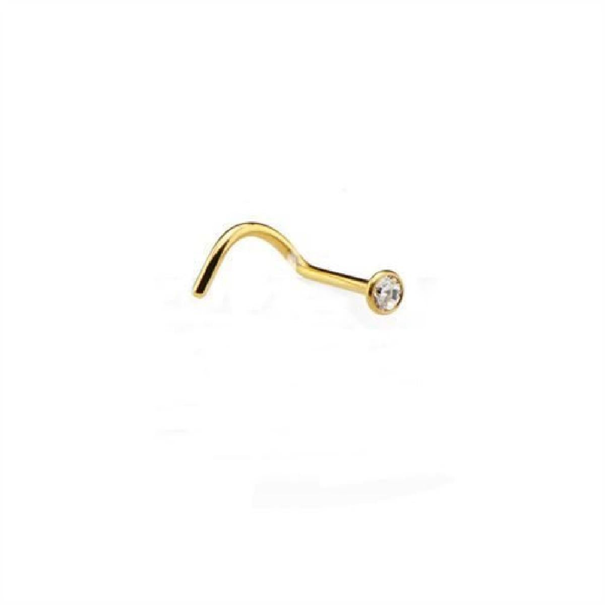 Piercing D'Oreille Boule Et Tige En AU750, Modèle Doré, Finition Satinée – Or Jaune 18 Carats