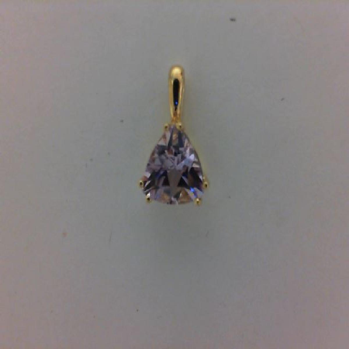 Pendentifs P Couleur Solitaire Améthyste Goutte Facettée Naturelle – Or 18 Carats