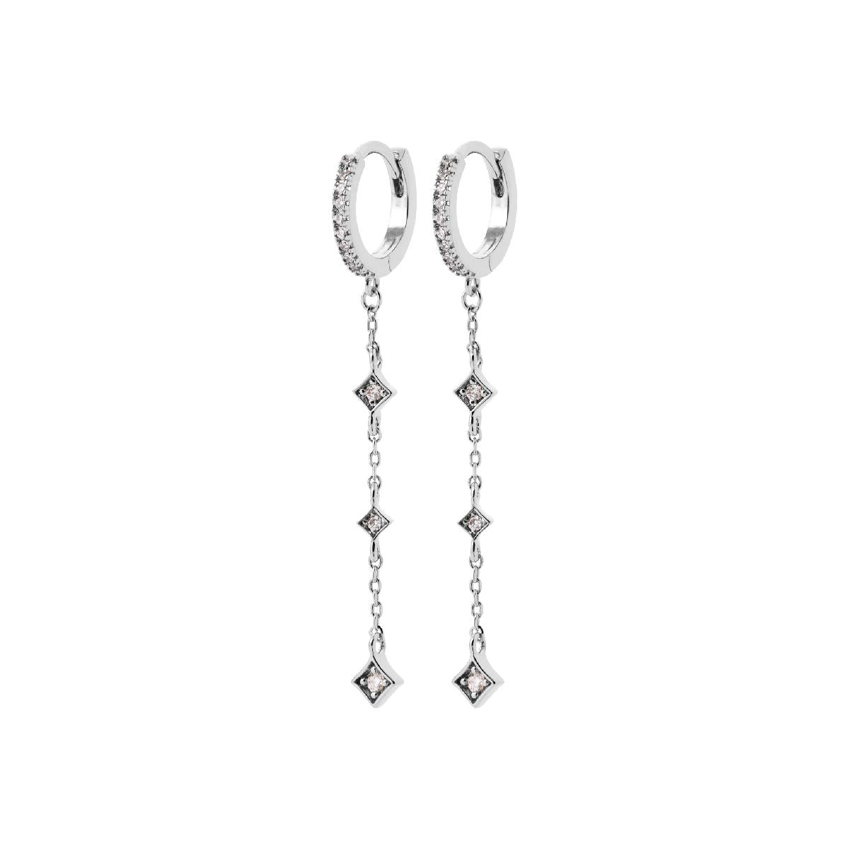 Créole Dormeuse PAM P Blanc – Argent 925