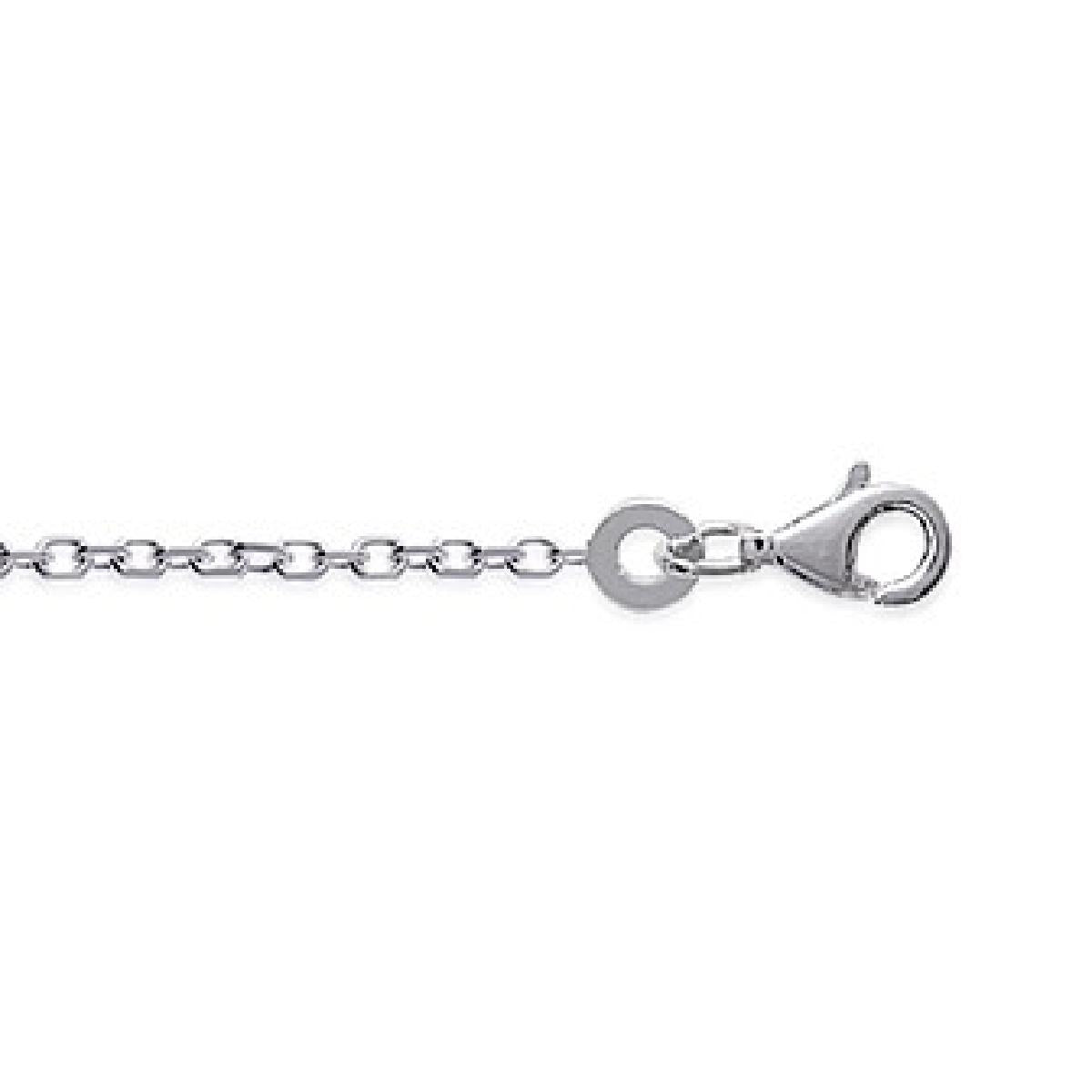 Collier AG925 – Argent 925 Longueur 50 Cm Fermoir Mousqueton ALOÏZE Sertissage Gravure