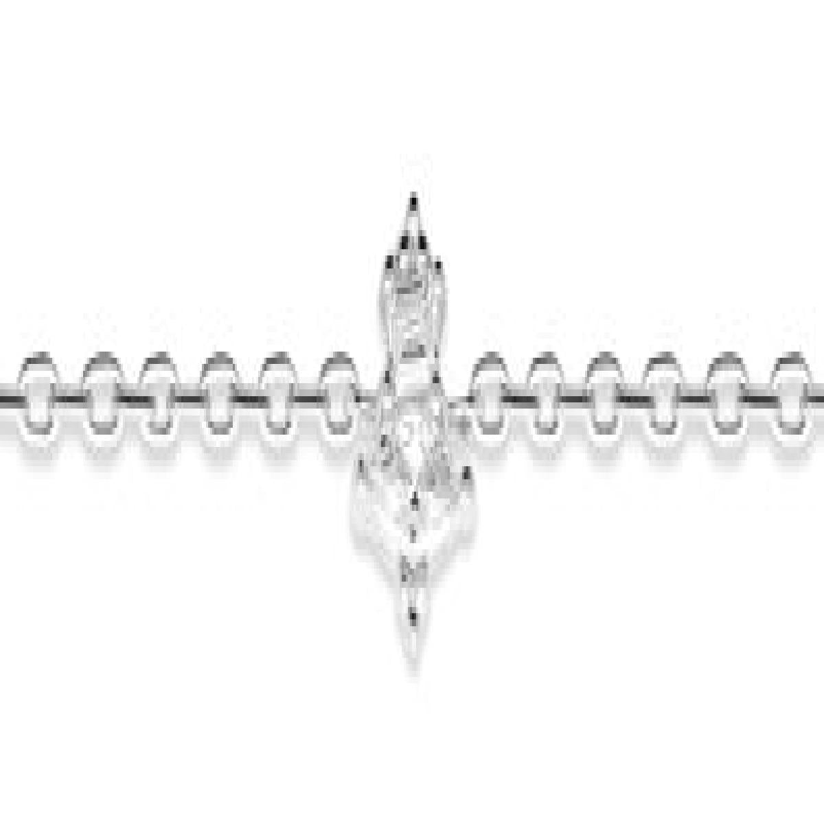 Bracelet Souple Pour Femme P. Blanches – Argent 925 Zirconium