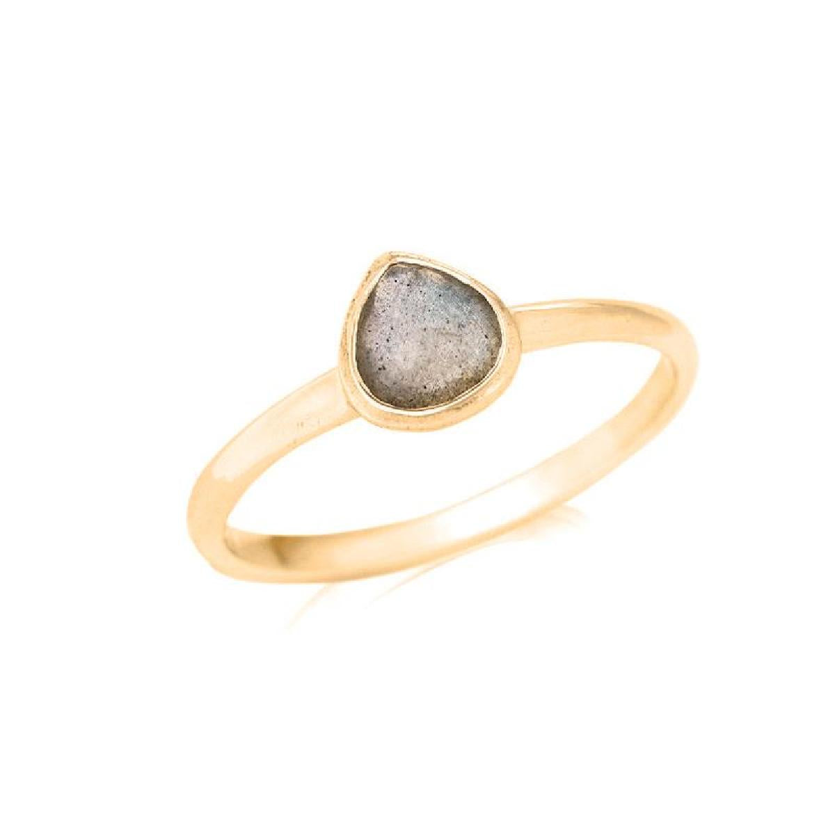 Bague Solitaire Pierre De Couleur Labradorite Multicolore Facettée Naturelle – Argent 925