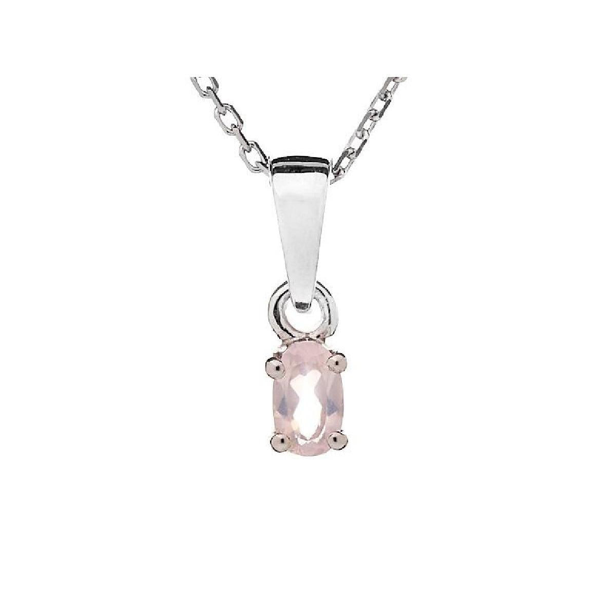 Pendentifs P.COULEUR SOLITAIRE Argent 925 Quartz Clair Transparent Taille Facettée