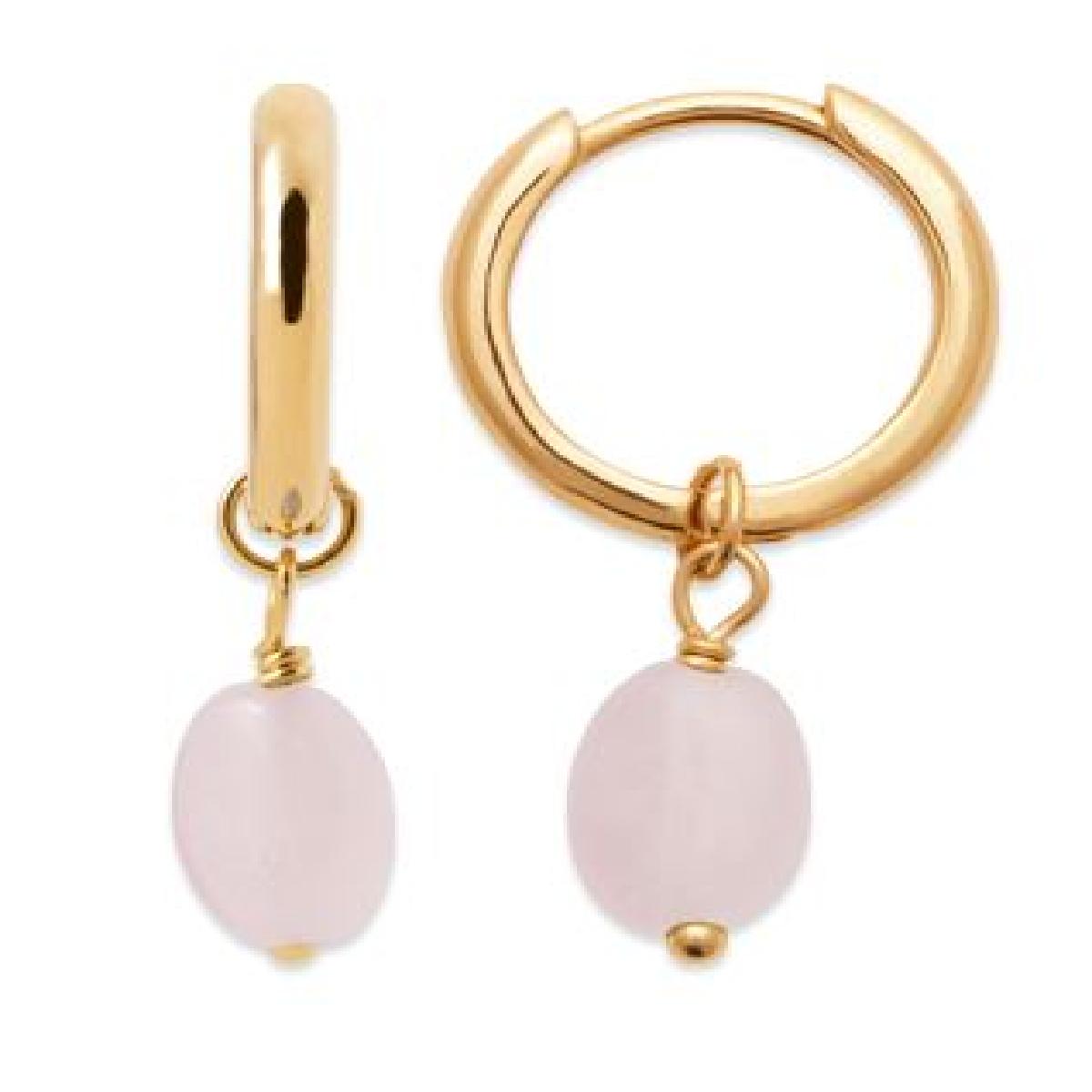 Créole Dormeuse, Pendante Pampille, Modèle PCOUL, Collection ALOÏZE, Artisanat – Quartz