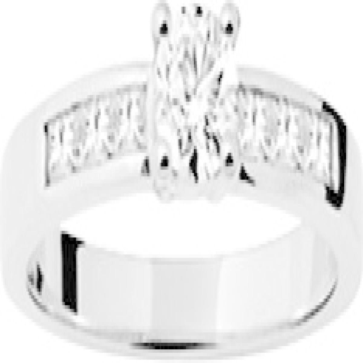 Solitaires AU750 Or Blanc 750 – Diamant Rond Centre 0,33 Ct et Diamants Latéraux 0,24 Ct