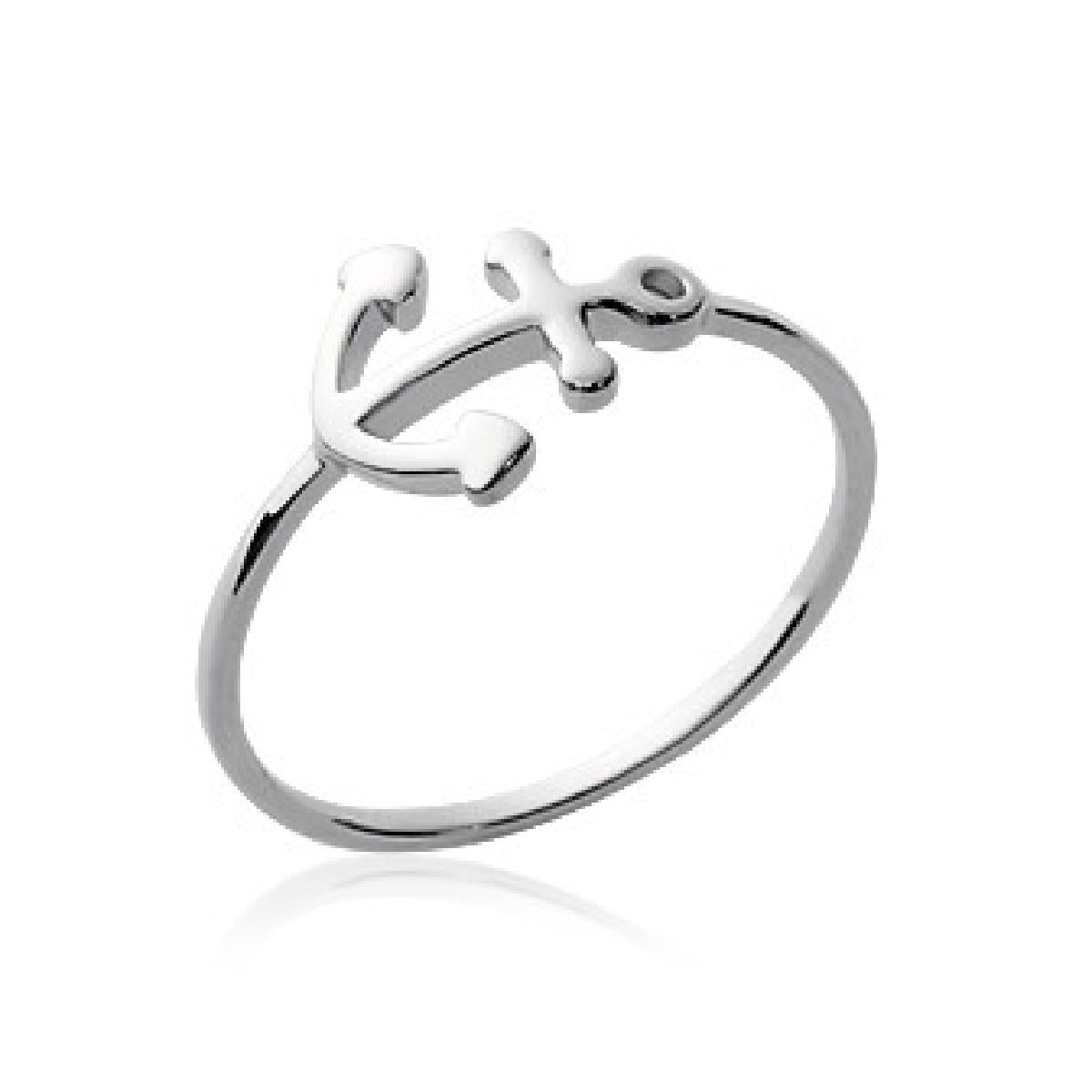 Bague Ancre Marine Gravée Finement Détailée et Symbolique Pour Bijou du Quotidien – Argent 925