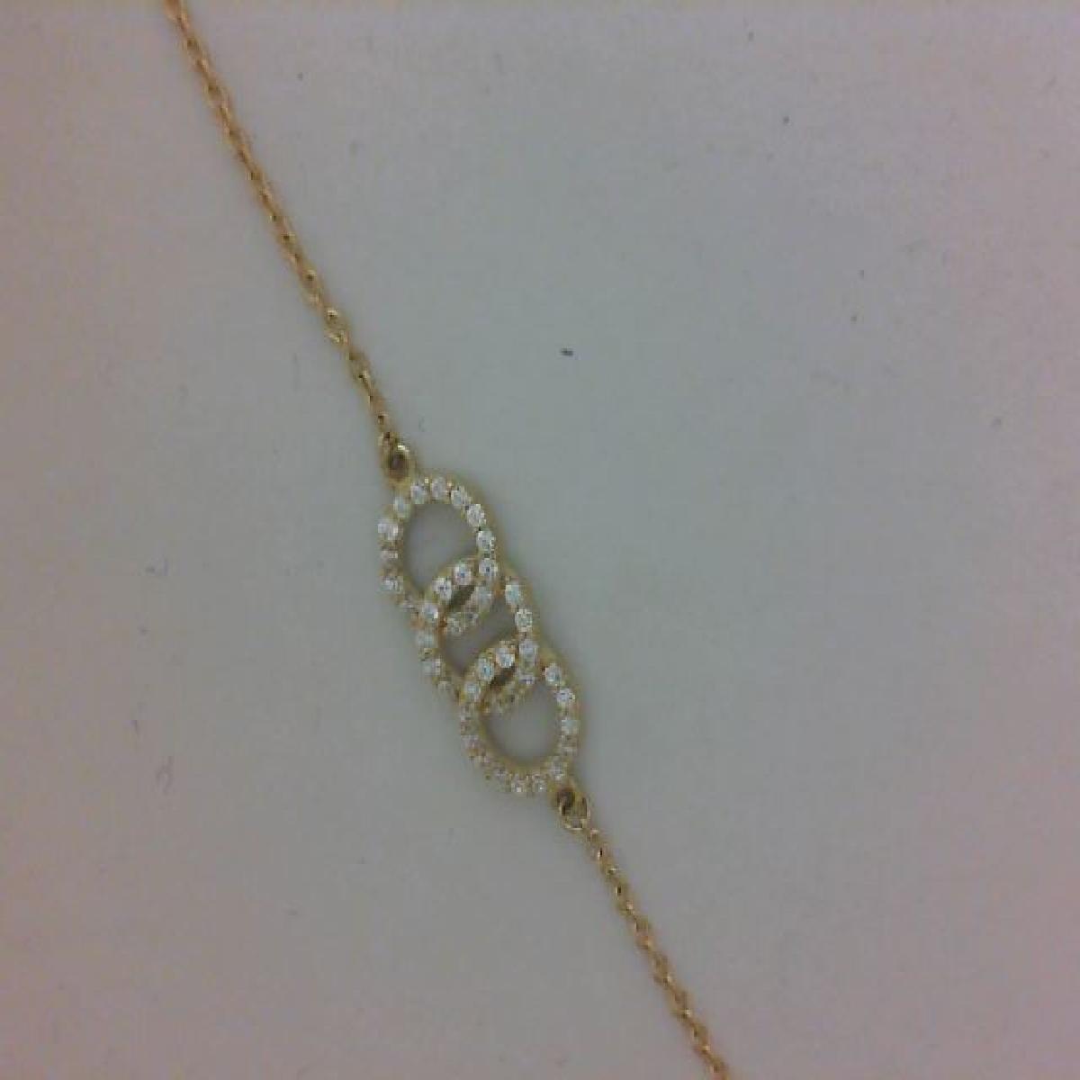 Bracelet Simple P. Blanches – Or 9 Carats