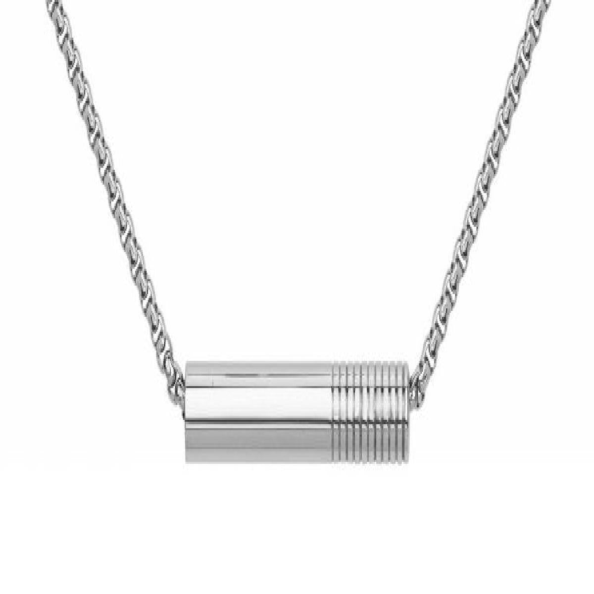 Collier Souple L01 Gravure Fine Collection Détails Satinés Et Finition Biseautée – Acier
