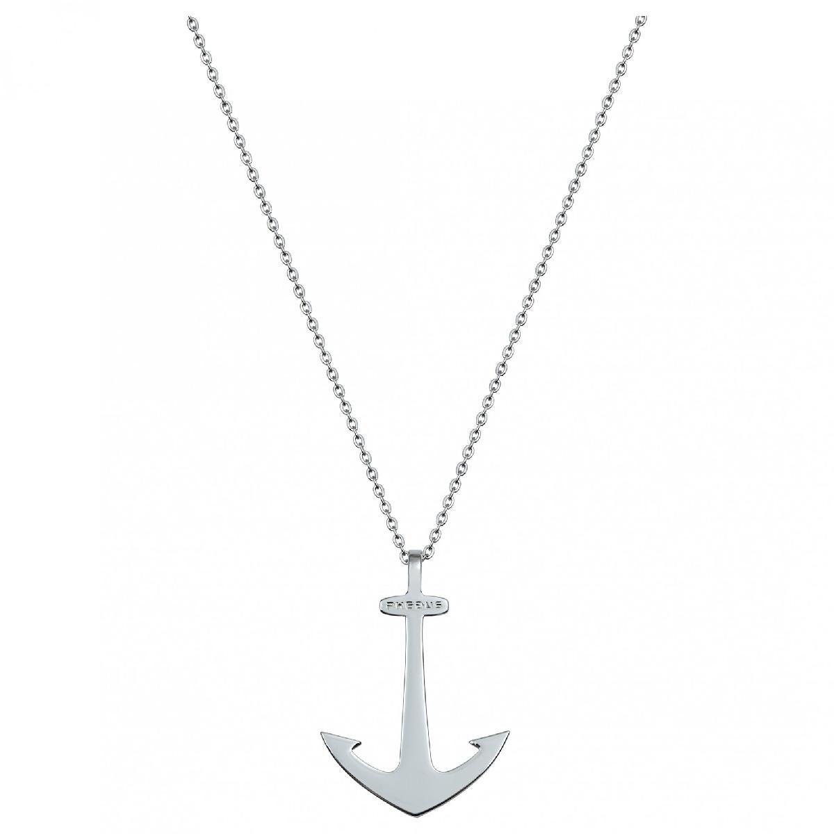 Collier Pendentif Ancre – Acier