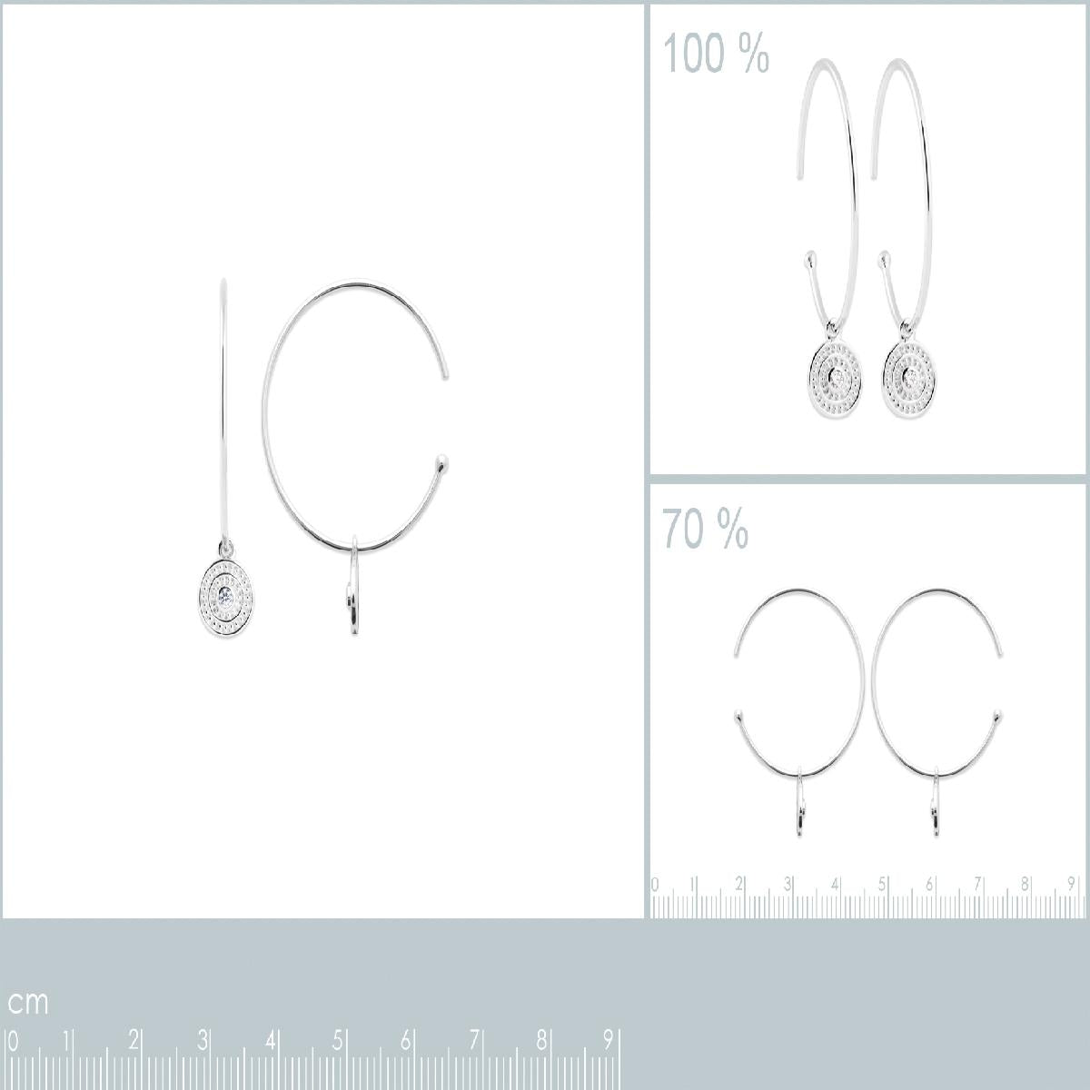 Boucles d'oreilles pendantes AG925 – Zirconium