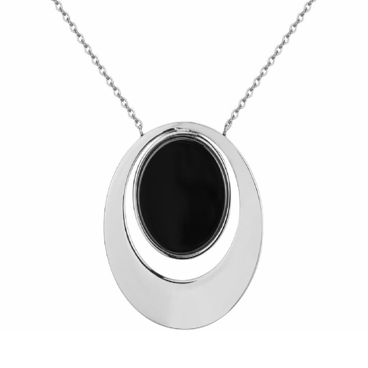 Collier Céramique Et Acier Aloïze Collection Naturelle Satinée Moderne – Inoxydable