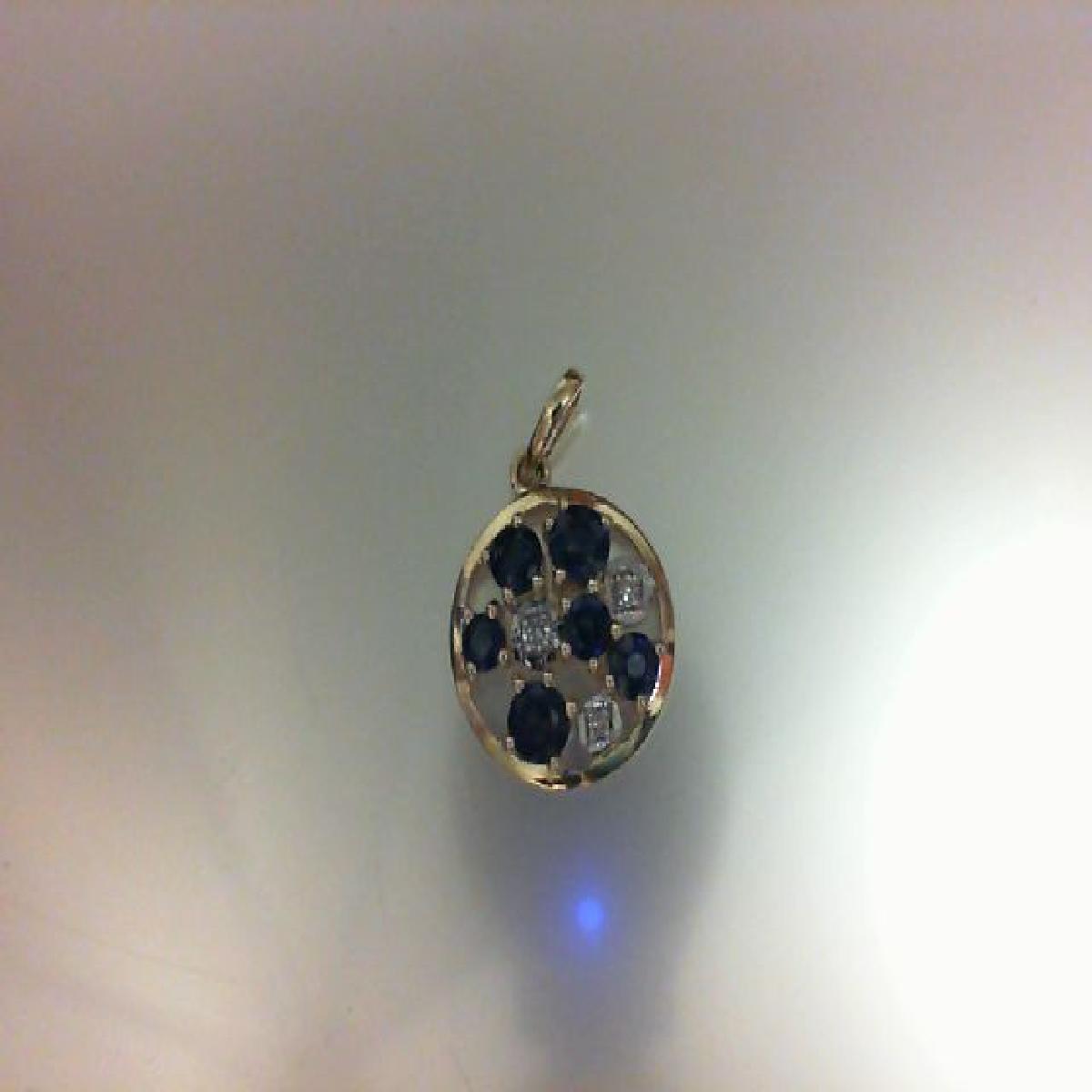 Pendentifs AU375 Saphir – Or Jaune 9 Carats