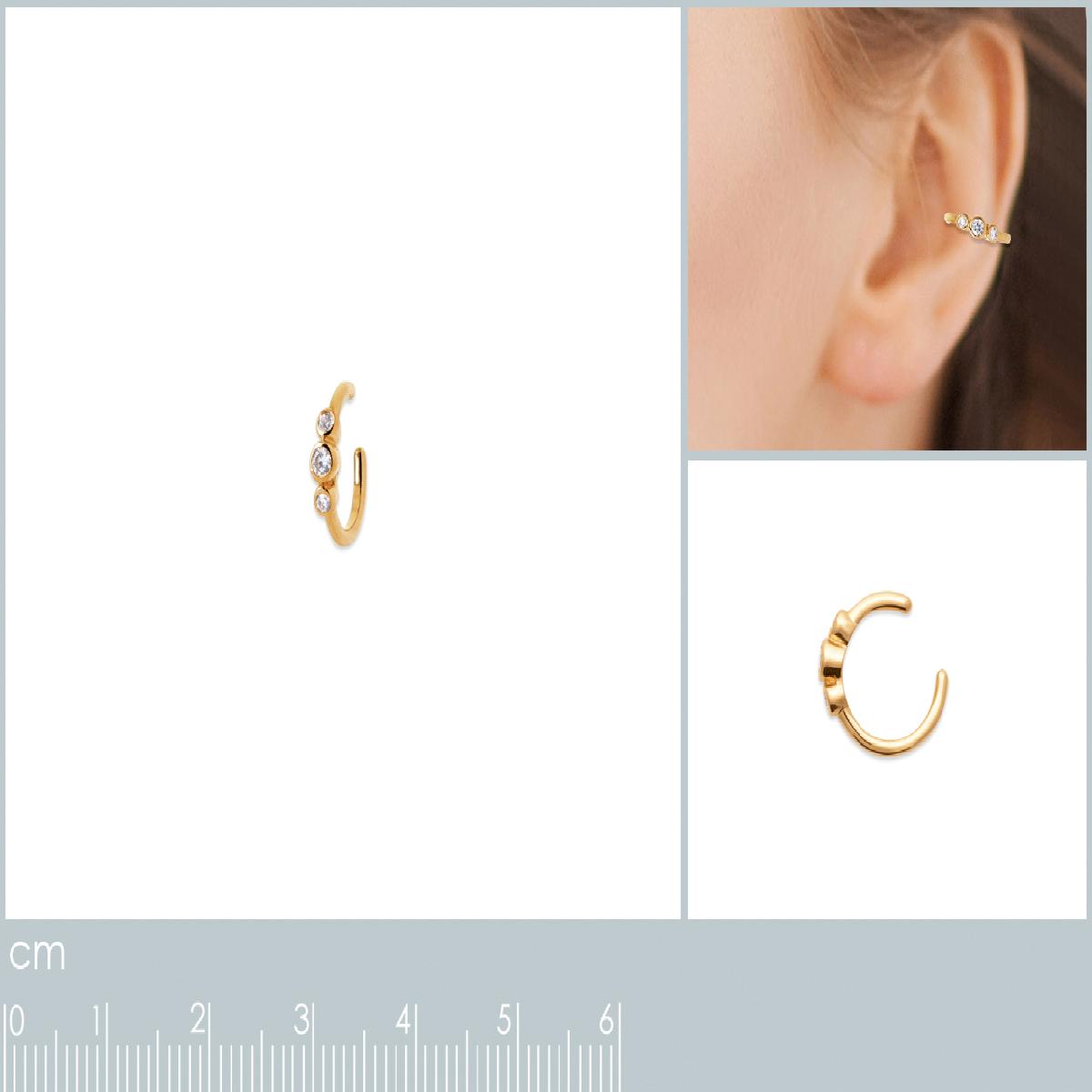 Boucles d'oreilles Divers Modèle traditionnel Entrelacs Maillons fins – Or jaune 18 carats
