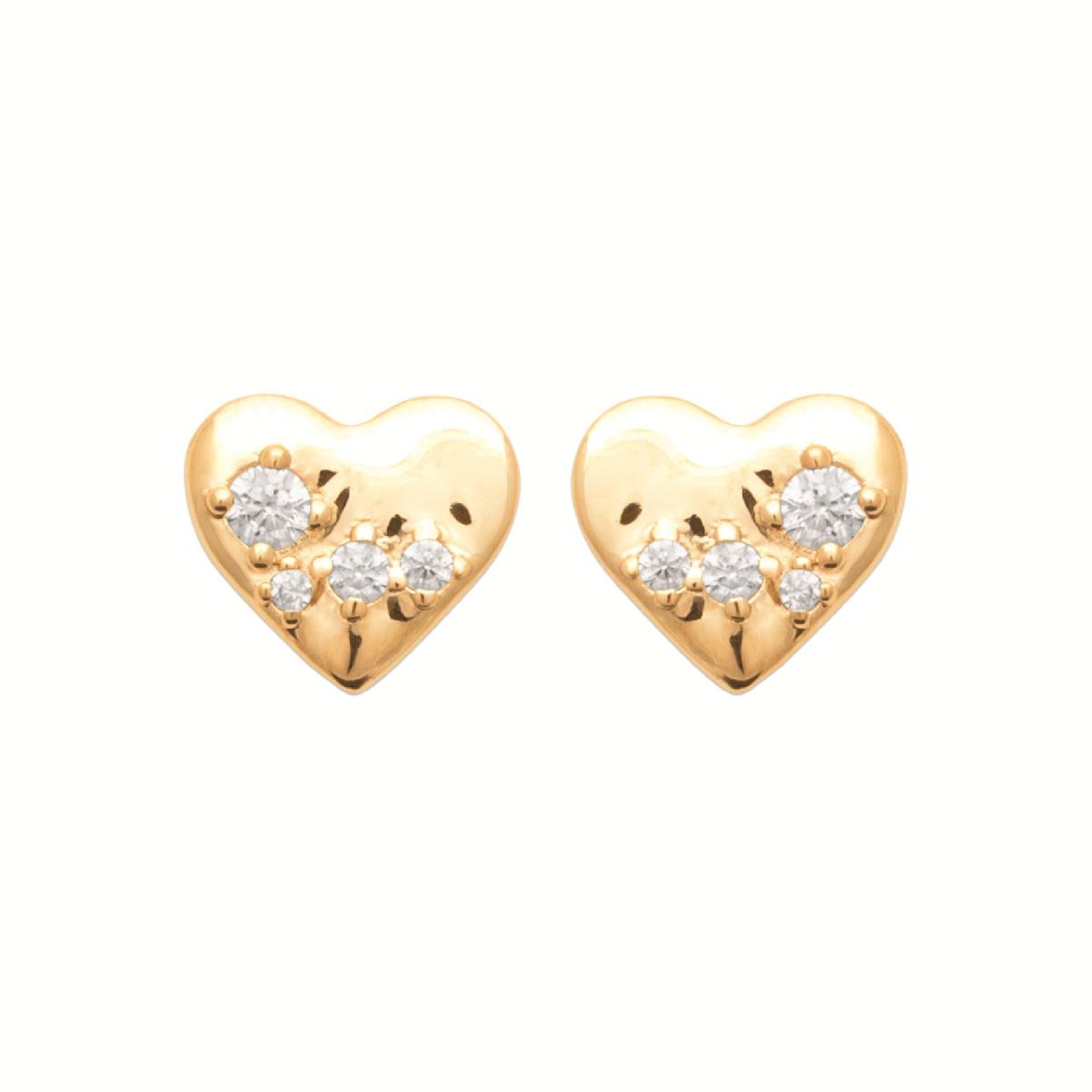 Boutons D'Oreilles Pierres Blanches Modèle Givre Des Neiges Édition Antique – Zirconium