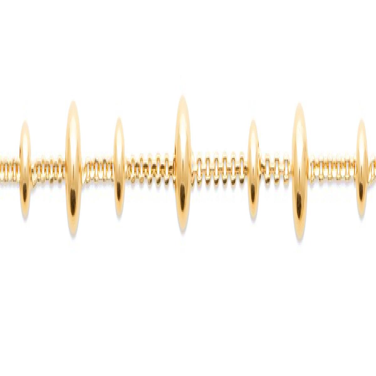 Bracelet Souple En Maille Serpentine – Or Jaune 18 Carats – Longueur Ajustable Et Fermoir Discret